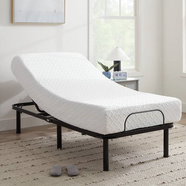 Base de cama ajustable eléctrica Twin XL con control remoto y ajuste de cabeza y pies