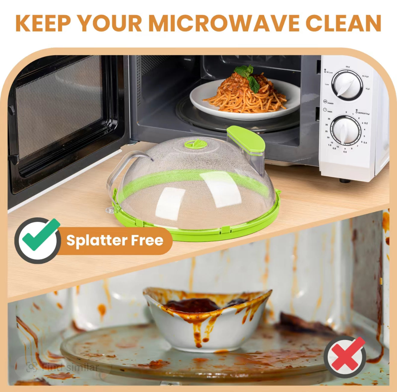 SteamGuard Microwave Cover by VIP Digital Presence, green dome on counter by microwave on Tampa Home & Garden Store