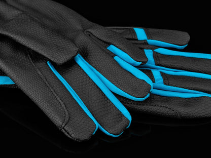 American Equus EquiFeel Signature Performance Riding Gloves, black with blue piping on Tampa Home & Garden Store