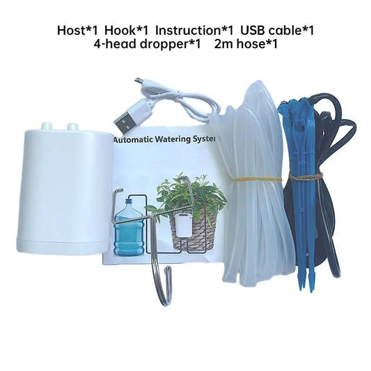 2/4/8/16 Head Irrigation Controller kit with white cylinder, tubing and USB cable on Tampa Home & Garden Store
