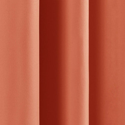 Paneles de cortina opaca térmica color albaricoque naranja sólido de 52 x 84 pulgadas - Juego de 2