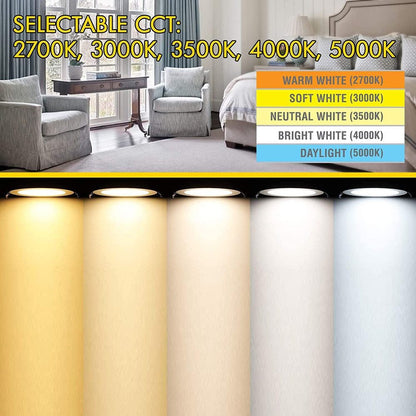 AH Lighting A7 6" LED Selectable 5CCT 14W Recessed Baffled Retrofit Kit Reflector - Tampa Home & Garden Store