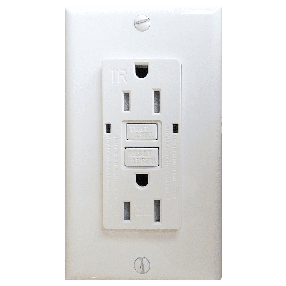 AH Lighting GFCI 15Amp Tamper Resistant - Self Test (UL943) White - Tampa soil911.com