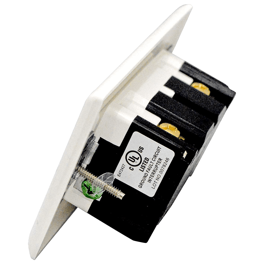 AH Lighting GFCI 15 A inviolable – Auto-test (UL943) Blanc