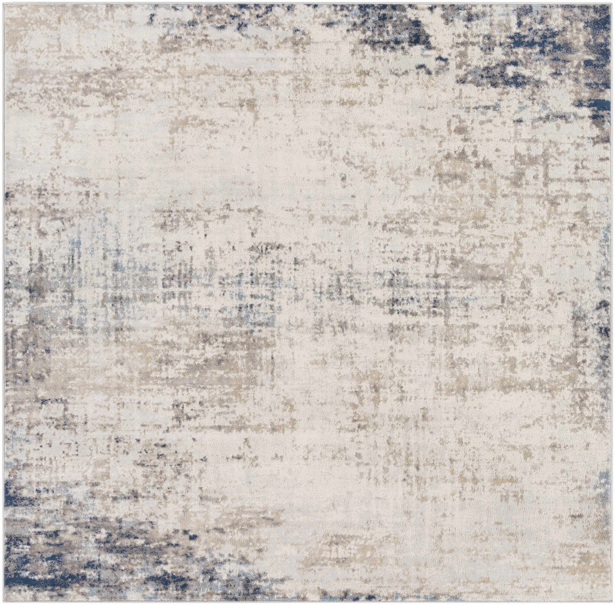 Alcove Abstract Area Rug by Boutique Rugs in cream, beige, gray with blue accents on Tampa Home & Garden Store