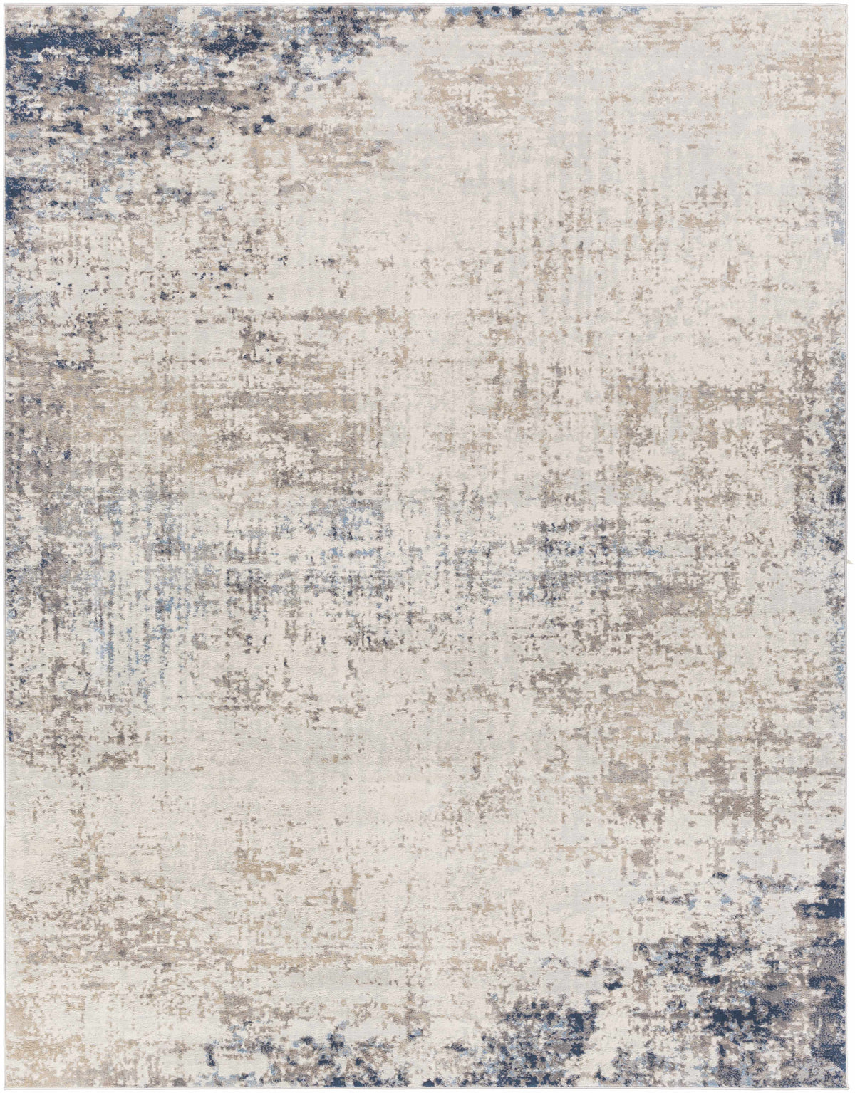 Alcove Abstract Area Rug by Boutique Rugs in beige gray blue with distressed pattern on Tampa Home & Garden Store