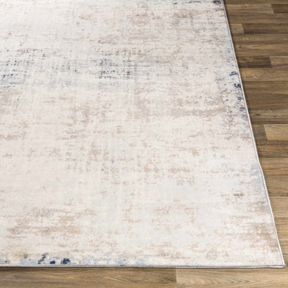 Alcove Abstract Area Rug Boutique Rugs cream beige with abstract pattern on wood floor on Tampa Home & Garden Store