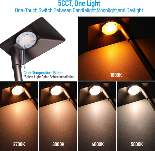 ALP02 6-Pack 5W Low Voltage 12V LED Cast Aluminum Landscape Pathway Lights Package - Tampa Home & Garden Store