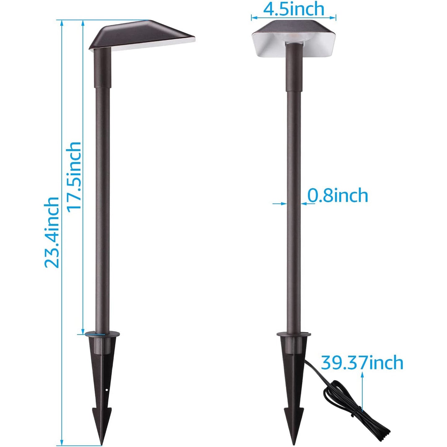 Paquete de 6 luces LED para caminos de paisaje de aluminio fundido de bajo voltaje y 12 V de 5 W ALP02