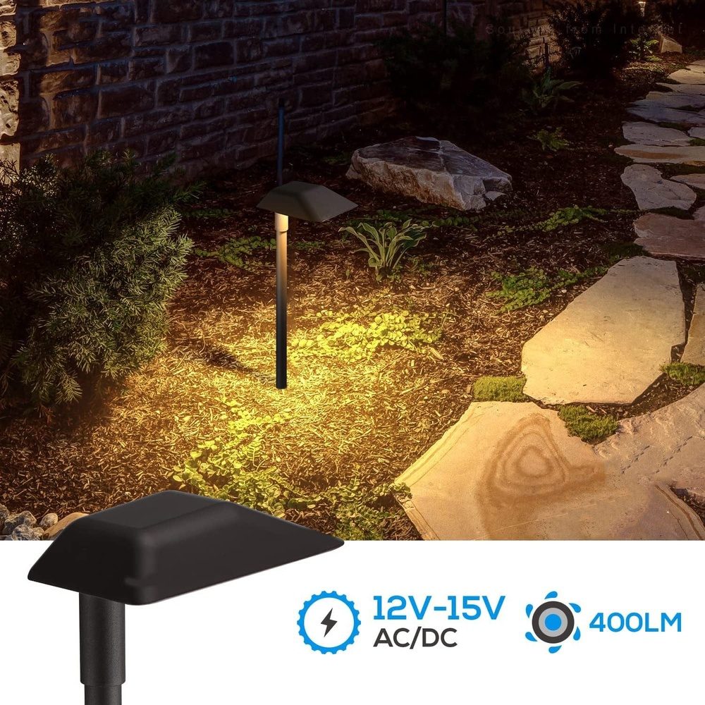 ALP02 6-Pack 5W Low Voltage 12V LED Cast Aluminum Landscape Pathway Lights Package