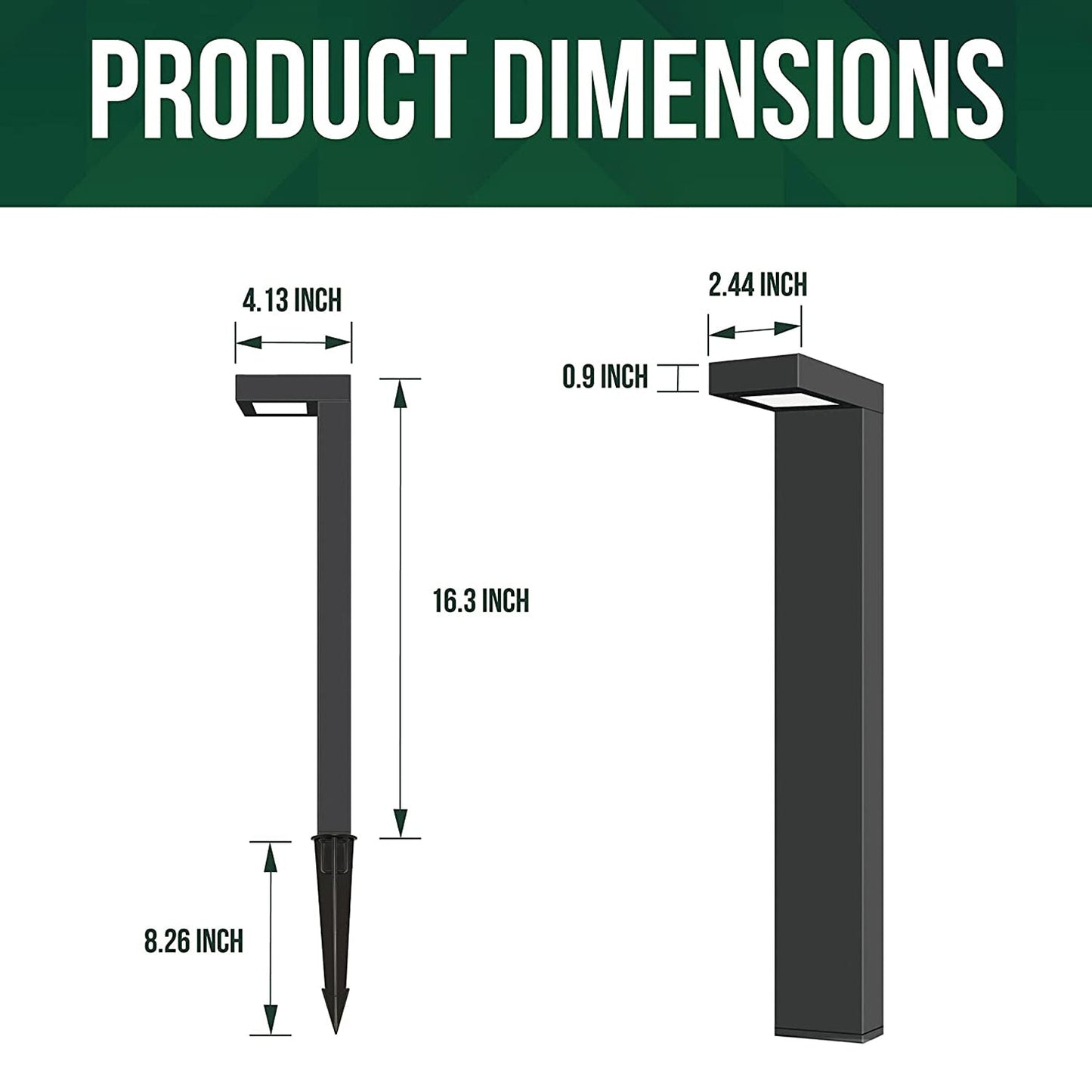 Paquet de 4 lumières de chemin de paysage à LED 3W, lumières de chemin modernes basse tension 12V ALP19