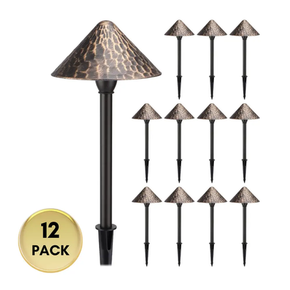 ALP49 12-Pack 3W LED Low Voltage Cast Aluminum Landscape Pathway Lights Package, Driveway Walkway Light - Tampa Home & Garden Store