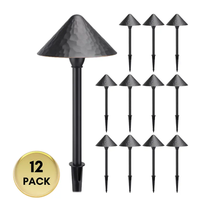 ALP49 12-Pack 3W LED Low Voltage Cast Aluminum Landscape Pathway Lights Package, Driveway Walkway Light - Tampa Home & Garden Store
