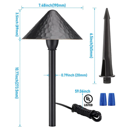 ALP49 12-Pack 3W LED Low Voltage Cast Aluminum Landscape Pathway Lights Package, Driveway Walkway Light - Tampa Home & Garden Store