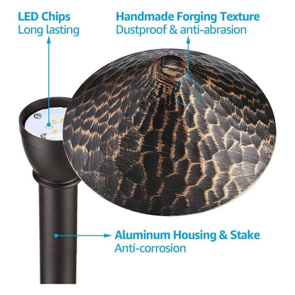 ALP49 12-Pack 3W LED Low Voltage Cast Aluminum Landscape Pathway Lights Package, Driveway Walkway Light - Tampa Home & Garden Store