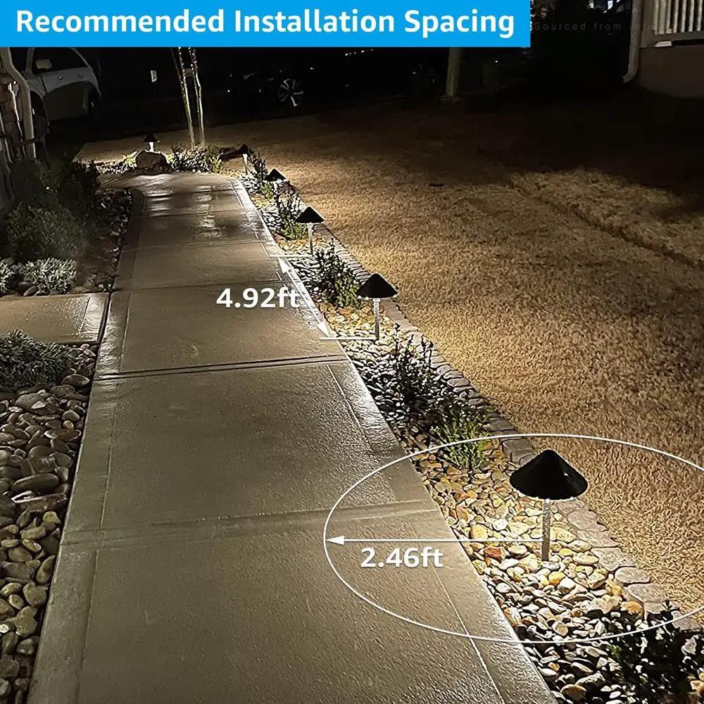 ALP49 12-Pack 3W LED Low Voltage Cast Aluminum Landscape Pathway Lights Package, Driveway Walkway Light - Tampa Home & Garden Store