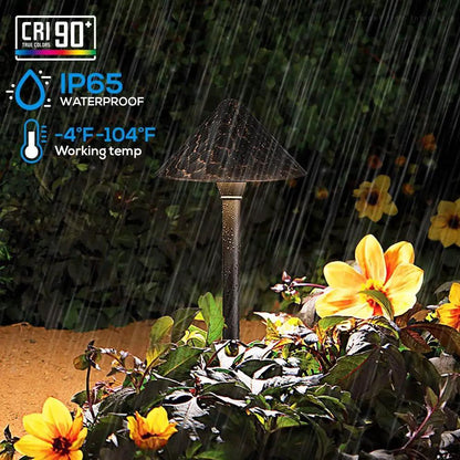 ALP49 12-Pack 3W LED Low Voltage Cast Aluminum Landscape Pathway Lights Package, Driveway Walkway Light - Tampa Home & Garden Store