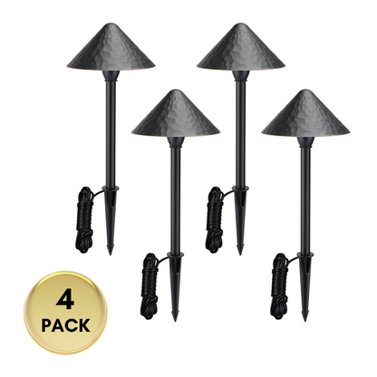 ALP49 4-Pack 3W LED Low Voltage Cast Aluminum Landscape Pathway Lights Package, Driveway Walkway Light - Tampa Home & Garden Store