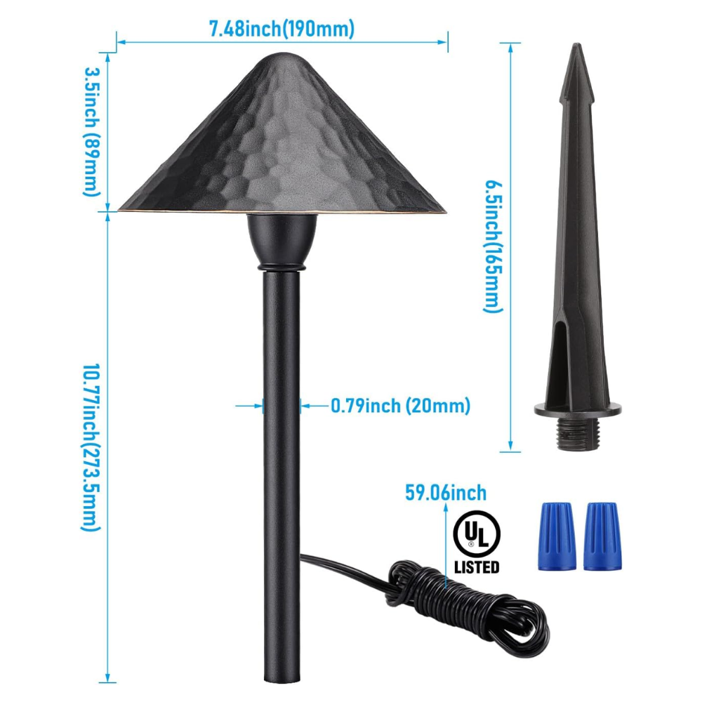 ALP49 Lot de 4 lumières LED basse tension 3 W en fonte d'aluminium pour allée de paysage, éclairage d'allée