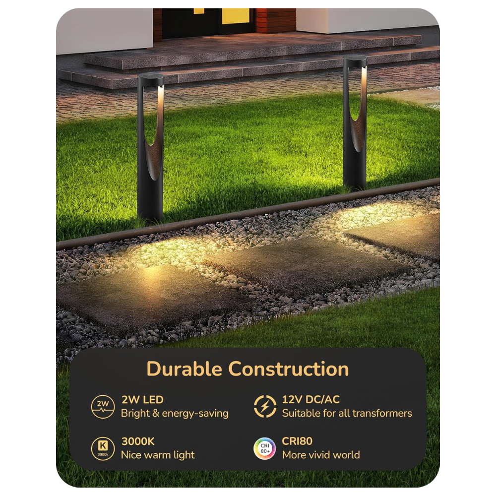 ALP50 6-Pack 2W 3000K Double-sided Light LED Landscape Pathway Light Package, 12V AC/DC - Tampa Home & Garden Store