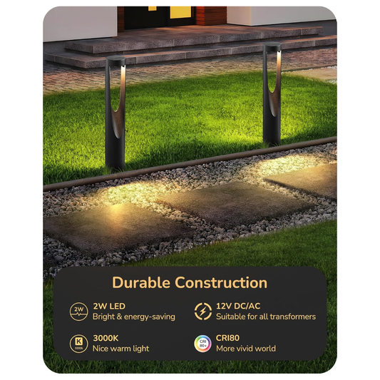 ALP50 6-Pack 2W 3000K Double-sided Light LED Landscape Pathway Light Package, 12V AC/DC - Tampa Home & Garden Store