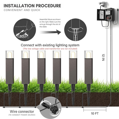 ALP51 8-Pack LED Landscape Pathway Lights Package, 2700K 2W Low Voltage 12V AC Bronze Bollard Outdoor Landscape Lighting - Tampa soil911.com