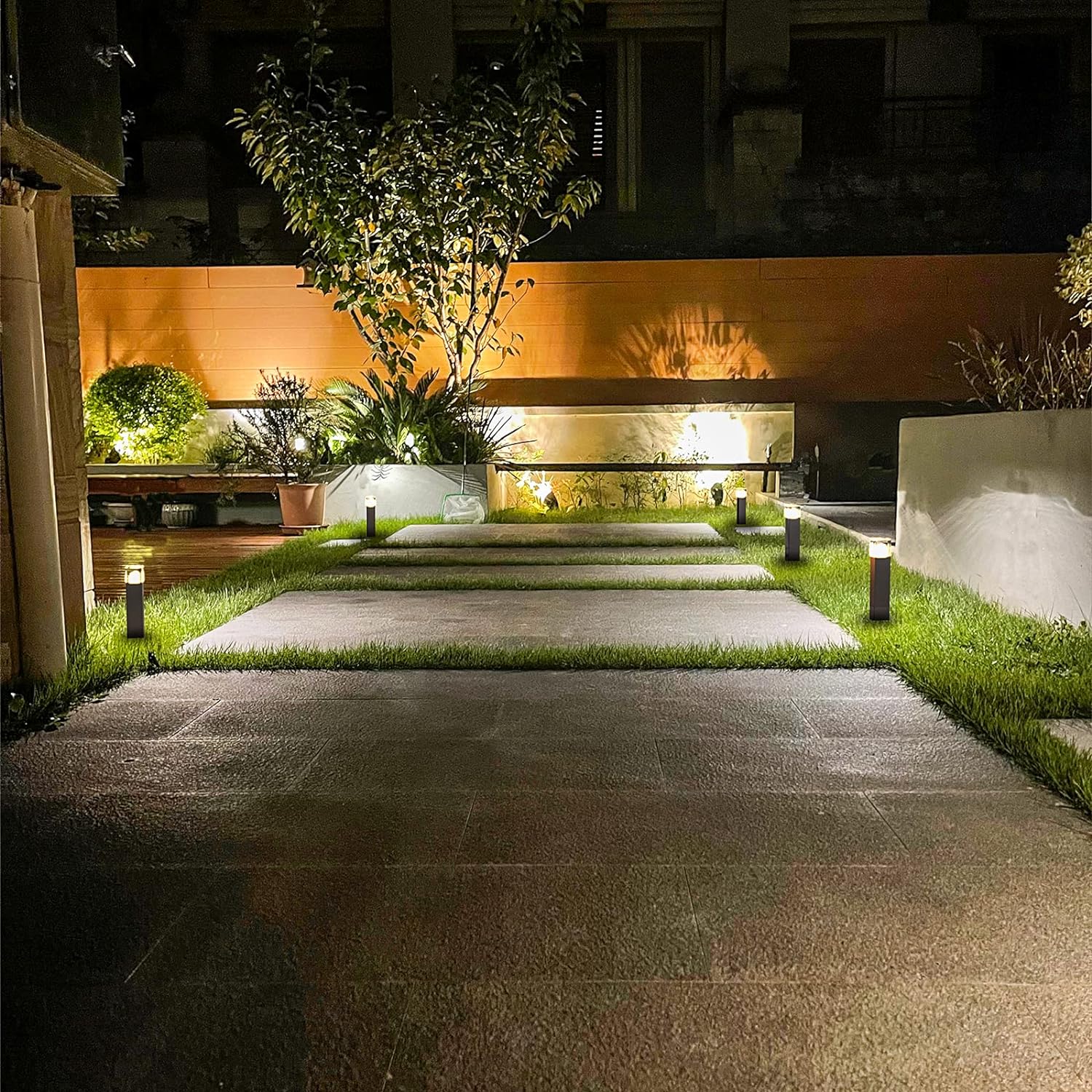 ALP51 8-Pack LED Landscape Pathway Lights Package, 2700K 2W Low Voltage 12V AC Bronze Bollard Outdoor Landscape Lighting - Tampa soil911.com