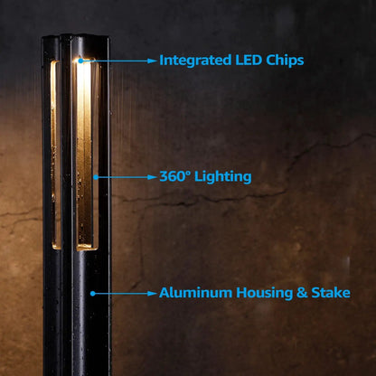 ALP53 12-Pack Low Voltage Pathway Lights Package Cast Aluminum, 3W 12V AC/DC LED Walkway Lighting - Tampa soil911.com