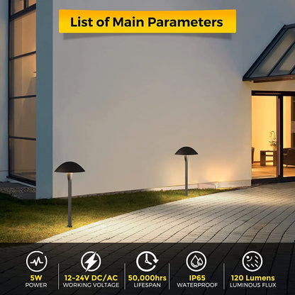 ALPCC06 12-Pack 5W 3CCT LED Landscape Pathway Light Package, 12V Low Voltage Modern Path Lights - Tampa Home & Garden Store