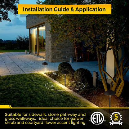 ALPCC06 12-Pack 5W 3CCT LED Landscape Pathway Light Package, 12V Low Voltage Modern Path Lights - Tampa Home & Garden Store