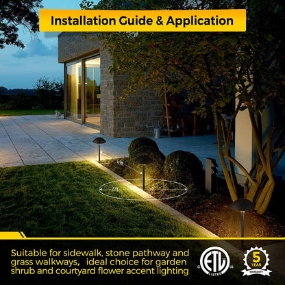 Paquete de 6 luces LED para caminos de paisaje ALPCC06 de 5 W y 3 CCT, luces de camino modernas de bajo voltaje de 12 V