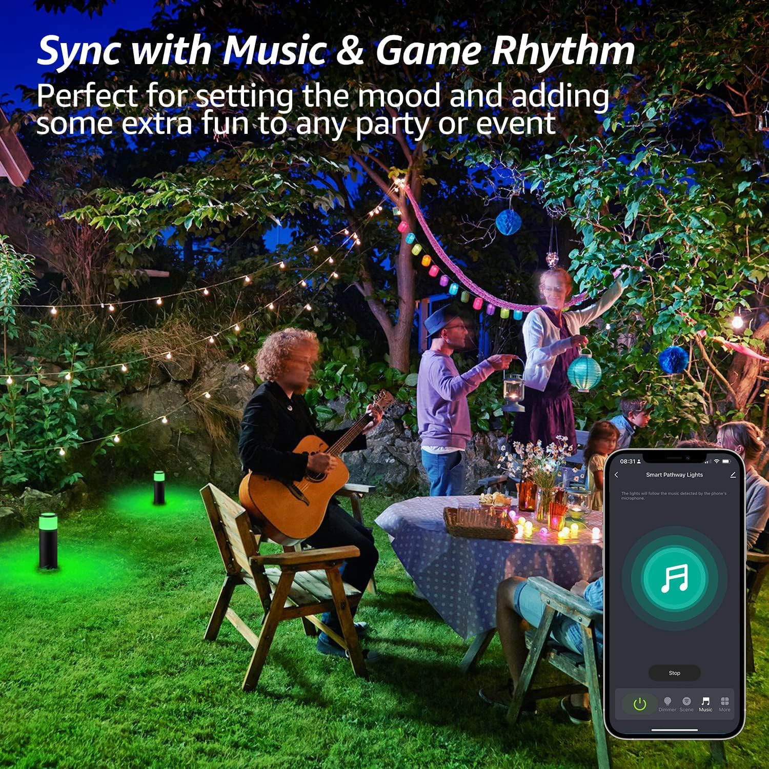 ALPR09 4-Pack RGBW Bluetooth Smart LED Landscape Pathway Lights Package, 4.5W Low Voltage 12V Bollard Outdoor Landscape Lighting - Tampa soil911.com