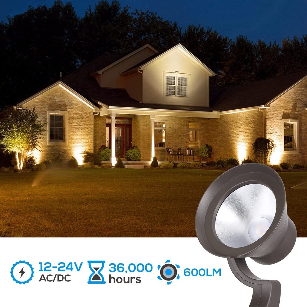 ALSR03 8-Pack RGB LED Landscape Spot Lights Package, 12W Low Voltage 12V Directional Outdoor Landscape Lighting - Tampa soil911.com