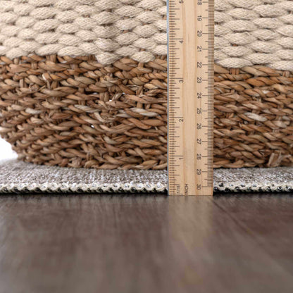 Barny Sage Flat Pile Washable Rug Boutique Rugs beige sage woven texture on Tampa Home & Garden Store