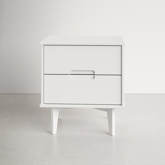 FarmHouse 2 Drawer Solid Wood Nightstand White - Tampa Home & Garden Store