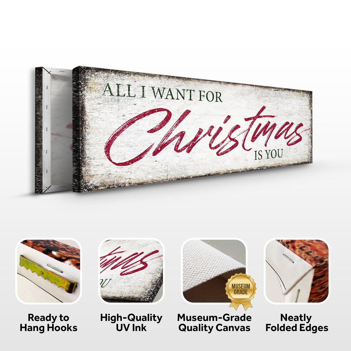 Canvas sign All I Want For Christmas Is You III by Tailored Canvases crafting canvas on Tampa Home & Garden Store