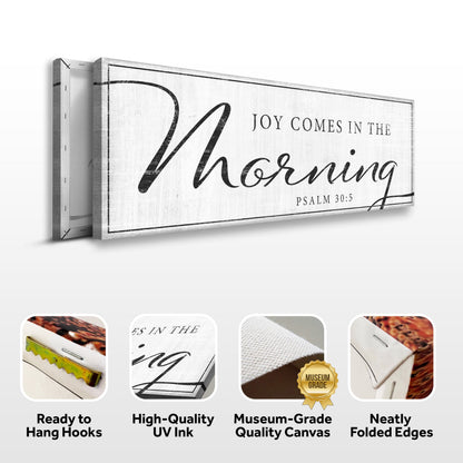 Joy Comes In The Morning Faith Sign IV canvas by Tailored Canvases on Tampa Home & Garden Store