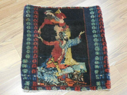 ANTIQUE UNIQUE PICTORAL OMARKHAYYAM RUG 1.5x1.8 Ft - Tampa Home & Garden Store