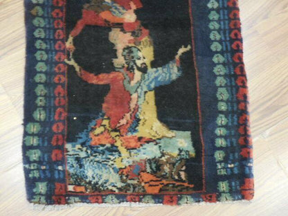 ANTIQUE UNIQUE PICTORAL OMARKHAYYAM RUG 1.5x1.8 Ft - Tampa Home & Garden Store