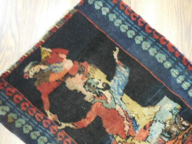 ANTIQUE UNIQUE PICTORAL OMARKHAYYAM RUG 1.5x1.8 Ft - Tampa Home & Garden Store