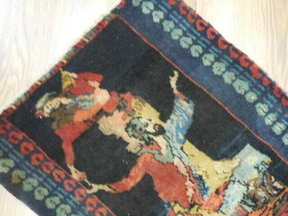 ANTIQUE UNIQUE PICTORAL OMARKHAYYAM RUG 1.5x1.8 Ft - Tampa Home & Garden Store