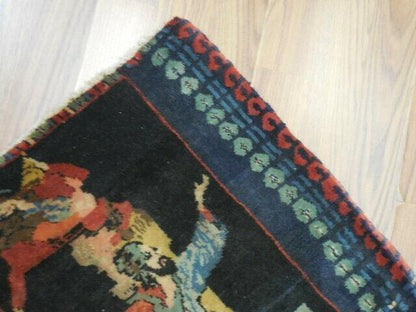 ANTIQUE UNIQUE PICTORAL OMARKHAYYAM RUG 1.5x1.8 Ft - Tampa Home & Garden Store