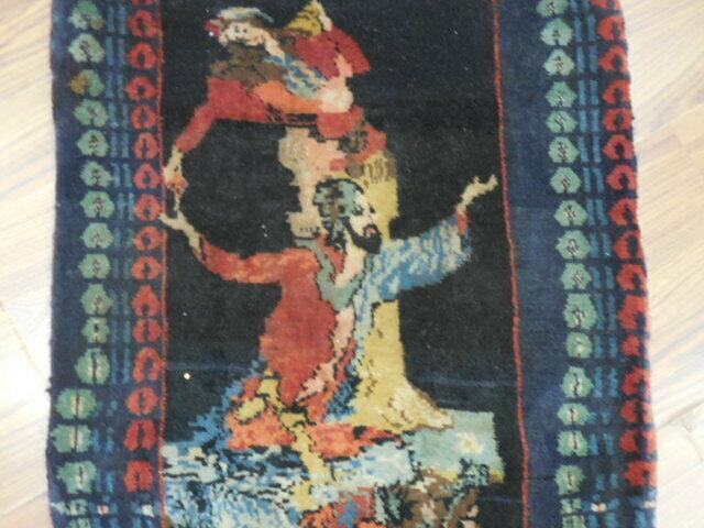 ANTIQUE UNIQUE PICTORAL OMARKHAYYAM RUG 1.5x1.8 Ft - Tampa Home & Garden Store
