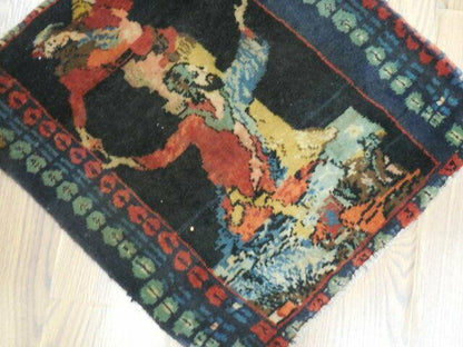 ANTIQUE UNIQUE PICTORAL OMARKHAYYAM RUG 1.5x1.8 Ft - Tampa Home & Garden Store