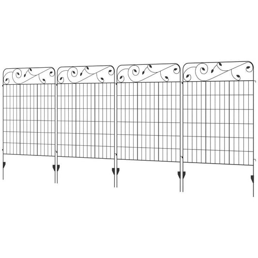 4 Pack Steel Foldable Fence Trellis Panel Animal Barrier - Tampa Home & Garden Store
