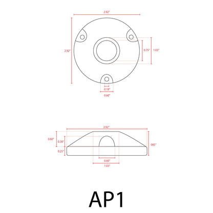 AP1 Aluminum Surface Mount Round Bracket for Landscape Lighting Fixture - Tampa Home & Garden Store