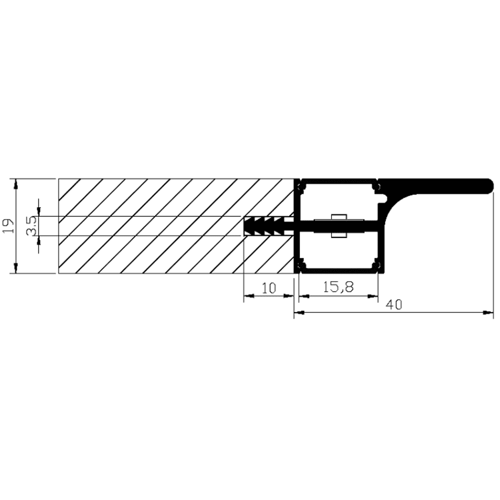 AP16F Rail de suspension ovale en aluminium de 8 pieds pour garde-robe, paquet de 10, tringle de placard éclairée par LED