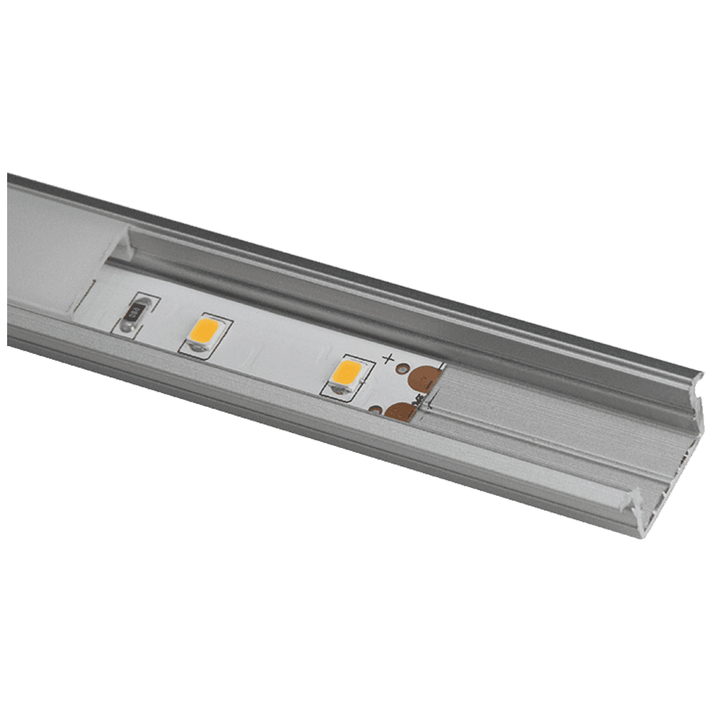 AP44M Canal rectangulaire en aluminium de 8 pieds, paquet de 10 embouts pour bande lumineuse LED