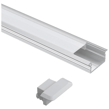 AP44M Rectangular 8 ft Aluminum Channel 10 Pack LED Strip Light Cover End Caps - Tampa soil911.com