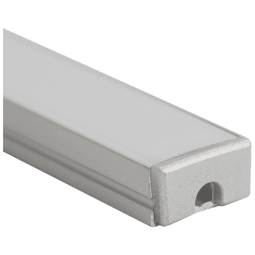 AP46M Rail rectangulaire canal en aluminium de 8 pieds paquet de 10 embouts de couverture de lumière de bande LED